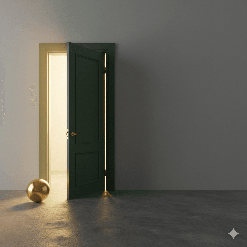 Open door symbolizing new business opportunities